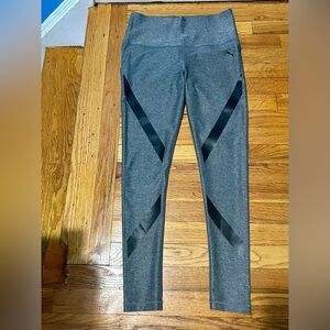 Gray Leggings with Black Accents